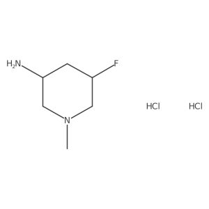(3R,5R)-5-Fluoro-1-methylpiperidin-3-amine dihydrochloride结构式
