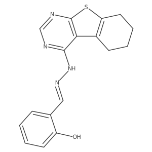 2-Hydroxybenzaldehyde 5,6,7,8-tetrahydro[1]benzothieno[2,3-D]pyrimidin-4-ylhydrazone Structure