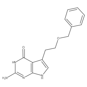 2-Amino-5-[2-(benzyloxy)ethyl]-3H-pyrrolo[2,3-d]pyrimidin-4(7H)-one结构式