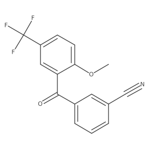 3-[2-Methoxy-5-(trifluoromethyl)benzoyl]benzonitrile结构式