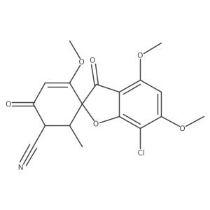 Spiro[benzofuran-2(3H),1a(2)-[5]cyclohexene]-3a(2)-carbonitrile, 7-chloro-4,6,6a(2)-trimethoxy-2a(2)-methyl-3,4a(2)-dioxo-结构式