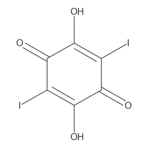 2,5-Dihydroxy-3,6-diiodo-2,5-cyclohexadiene-1,4-dione Structure