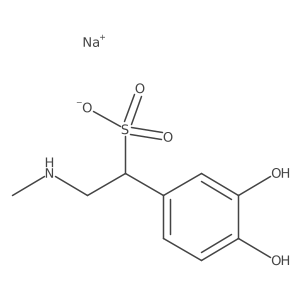 (1R)-1-(3,4-Dihydroxyphenyl)-2-(methylamino)ethane-1-sulfonic Acid Sodium Salt Structure
