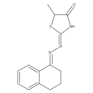 (Z)-2-(2-(3,4-dihydronaphthalen-1(2H)-ylidene)hydrazinyl)-5-methylthiazol-4(5H)-one结构式
