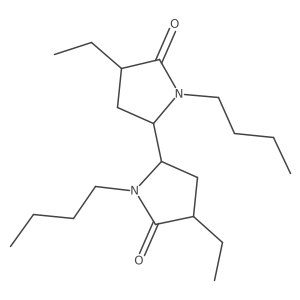 1-Butyl-5-(1-butyl-4-ethyl-5-oxopyrrolidin-2-yl)-3-ethylpyrrolidin-2-one结构式