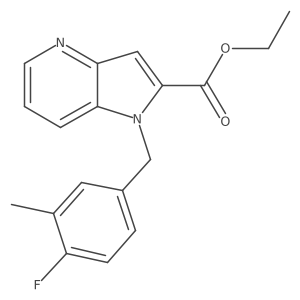 1h-Pyrrolo[3,2-b]pyridine-2-carboxylic acid,1-[(4-fluoro-3-methylphenyl)methyl]-,ethyl ester结构式