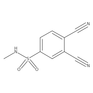 3,4-dicyano-N-methylbenzene-1-sulfonamide Structure