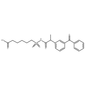 6-[2-(3-Benzoylphenyl)propionylsulfamoyl]hexanoic acid Structure