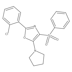 2-(2-Chlorophenyl)-4-(phenylsulfonyl)-5-(pyrrolidin-1-yl)oxazole结构式