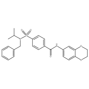 4-(N-benzyl-N-isopropylsulfamoyl)-N-(2,3-dihydrobenzo[b][1,4]dioxin-6-yl)benzamide Structure