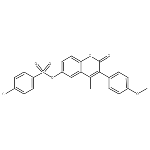 3-(4-methoxyphenyl)-4-methyl-2-oxo-2H-chromen-6-yl 4-chlorobenzenesulfonate结构式