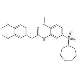N-[5-(azepan-1-ylsulfonyl)-2-methoxyphenyl]-2-(3,4-dimethoxyphenyl)acetamide结构式