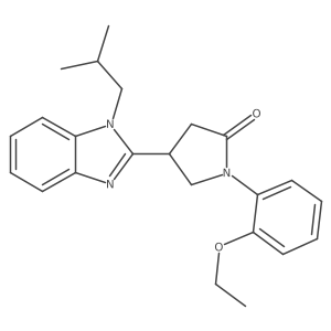 1-(2-ethoxyphenyl)-4-[1-(2-methylpropyl)-1H-1,3-benzodiazol-2-yl]pyrrolidin-2-one Structure