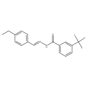 3-(Trifluoromethyl)benzoic acid 2-[(4-ethylphenyl)methylene]hydrazide Structure