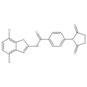 N-(4,7-dichlorobenzo[d]thiazol-2-yl)-4-(2,5-dioxopyrrolidin-1-yl)benzamide结构式