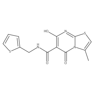 7-hydroxy-3-methyl-5-oxo-N-(thiophen-2-ylmethyl)-5H-thiazolo[3,2-a]pyrimidine-6-carboxamide结构式