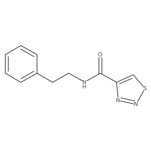N-(2-phenylethyl)-1,2,3-thiadiazole-4-carboxamide结构式