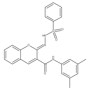 (2Z)-2-(benzenesulfonamidoimino)-N-(3,5-dimethylphenyl)-2H-chromene-3-carboxamide Structure
