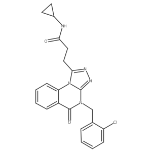 3-[4-(2-chlorobenzyl)-5-oxo-4,5-dihydro[1,2,4]triazolo[4,3-a]quinazolin-1-yl]-N-cyclopropylpropanamide Structure