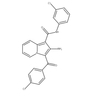 2-amino-3-(4-chlorobenzoyl)-N-(3-chlorophenyl)indolizine-1-carboxamide Structure