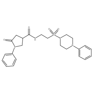 5-oxo-1-phenyl-N-{2-[(4-phenylpiperazin-1-yl)sulfonyl]ethyl}pyrrolidine-3-carboxamide Structure
