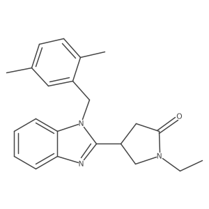 4-{1-[(2,5-Dimethylphenyl)methyl]benzimidazol-2-yl}-1-ethylpyrrolidin-2-one Structure