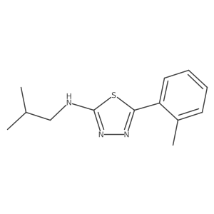 N-Isobutyl-5-(o-tolyl)-1,3,4-thiadiazol-2-amine Structure