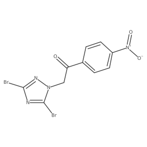 2-(3,5-dibromo-1H-1,2,4-triazol-1-yl)-1-(4-nitrophenyl)ethan-1-one Structure