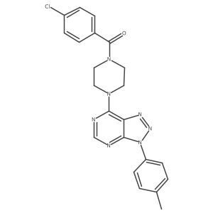 (4-chlorophenyl)(4-(3-(p-tolyl)-3H-[1,2,3]triazolo[4,5-d]pyrimidin-7-yl)piperazin-1-yl)methanone结构式