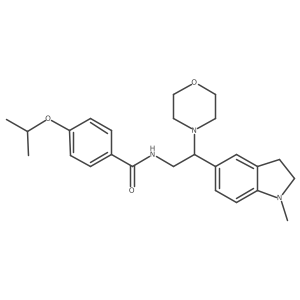 4-isopropoxy-N-(2-(1-methylindolin-5-yl)-2-morpholinoethyl)benzamide结构式
