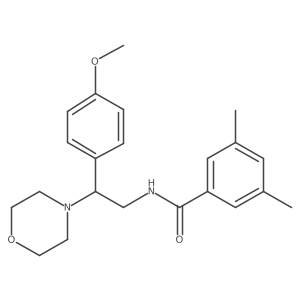 N-(2-(4-methoxyphenyl)-2-morpholinoethyl)-3,5-dimethylbenzamide结构式