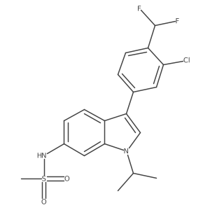 N-[3-[3-chloro-4-(difluoromethyl)phenyl]-1-propan-2-ylindol-6-yl]methanesulfonamide Structure