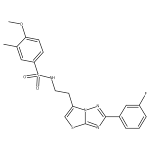 N-(2-(2-(3-fluorophenyl)thiazolo[3,2-b][1,2,4]triazol-6-yl)ethyl)-4-methoxy-3-methylbenzenesulfonamide Structure