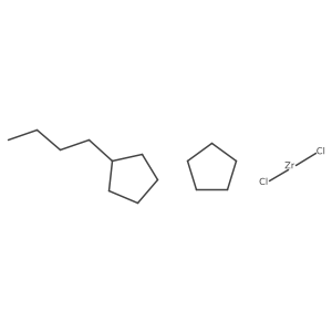 [(1,2,3,4,5-eta)-1-Butyl-2,4-cyclopentadien-1-yl]dichloro(eta5-2,4-cyclopentadien-1-yl)zirconium Structure