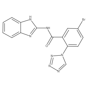 C15H10BrN7O Structure