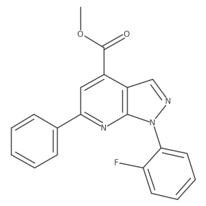 methyl 1-(2-fluorophenyl)-6-phenyl-1H-pyrazolo[3,4-b]pyridine-4-carboxylate Structure