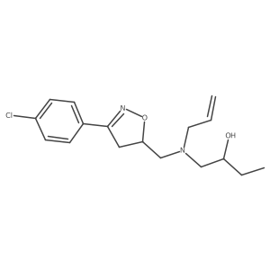1-[[3-(4-Chlorophenyl)-4,5-dihydro-1,2-oxazol-5-yl]methyl-prop-2-enylamino]butan-2-ol结构式