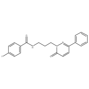4-fluoro-N-(3-(6-oxo-3-phenylpyridazin-1(6H)-yl)propyl)benzamide结构式
