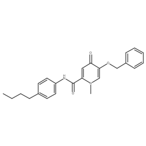 5-(benzyloxy)-N-(4-butylphenyl)-1-methyl-4-oxo-1,4-dihydropyridine-2-carboxamide结构式