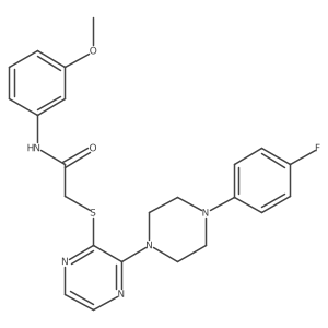 2-({3-[4-(4-fluorophenyl)piperazin-1-yl]pyrazin-2-yl}sulfanyl)-N-(3-methoxyphenyl)acetamide Structure