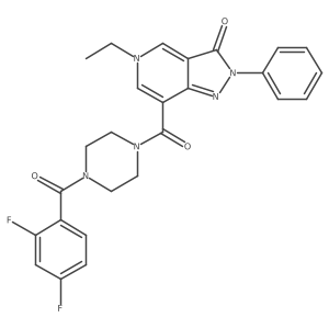 7-(4-(2,4-difluorobenzoyl)piperazine-1-carbonyl)-5-ethyl-2-phenyl-2H-pyrazolo[4,3-c]pyridin-3(5H)-one Structure