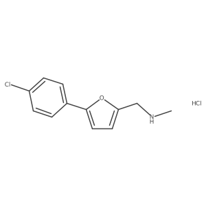 {[5-(4-Chlorophenyl)furan-2-yl]methyl}(methyl)amine hydrochloride Structure
