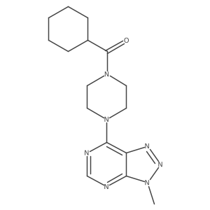 1-cyclohexanecarbonyl-4-{3-methyl-3H-[1,2,3]triazolo[4,5-d]pyrimidin-7-yl}piperazine Structure