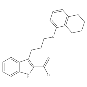 3-[3-[(5,6,7,8-Tetrahydro-1-naphthalenyl)oxy]propyl]-1h-indole-2-carboxylic acid Structure