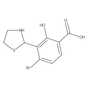 4-Bromo-2-hydroxy-3-(2-thiazolidinyl)benzoic acid结构式
