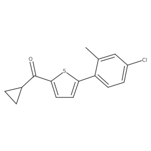 [5-(4-Chloro-2-methylphenyl)-2-thienyl]cyclopropylmethanone Structure
