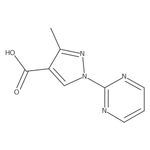 3-methyl-1-(pyrimidin-2-yl)-1H-pyrazole-4-carboxylic acid结构式