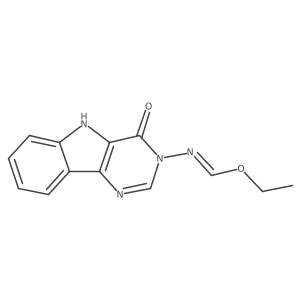 4H-Pyrimido[5,4-b]indol-4-one, 3-[(ethoxymethylene)amino]-3,5-dihydro-结构式