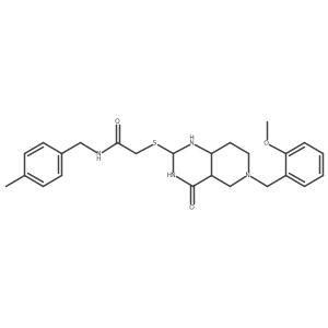 2-[[6-[(2-methoxyphenyl)methyl]-4-oxo-1,2,3,4a,5,7,8,8a-octahydropyrido[4,3-d]pyrimidin-2-yl]sulfanyl]-N-[(4-methylphenyl)methyl]acetamide结构式