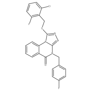 1-[(2-chloro-6-fluorobenzyl)thio]-4-(4-fluorobenzyl)[1,2,4]triazolo[4,3-a]quinazolin-5(4H)-one Structure